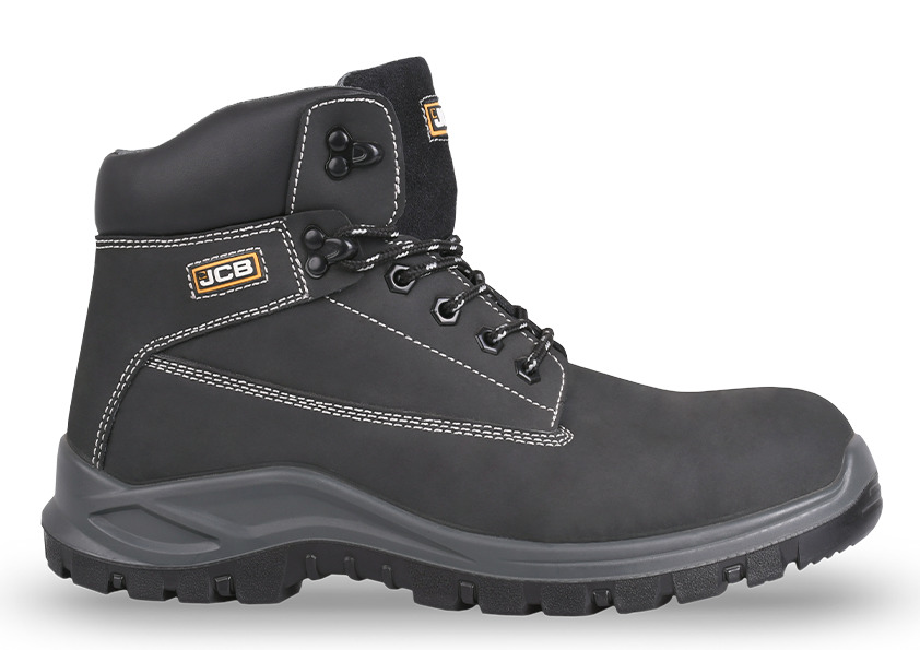 JCB Holton Safety Boot - Black Nubuck | FTS Safety